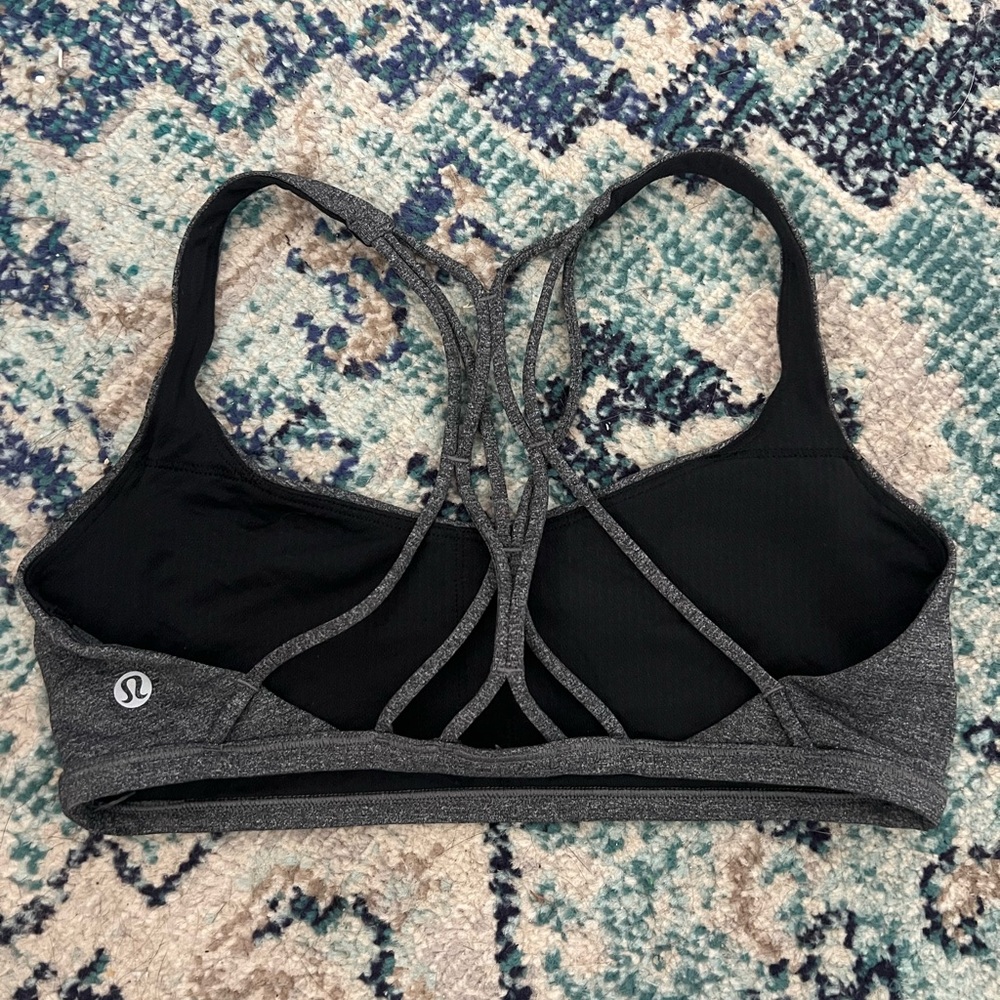 lululemon Gray Strappy Back Sports Bra